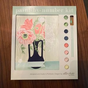 Poppies in a Vase | 8x10 paint-by-number kit by Elle Cree